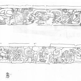 Tracing Of A Wall Painting From The East Wall, North End Panel, Upper  Temple Of The Jaguars, Chichen Itza, Mexico Red Ink Tracing And Watercolour  Sticker by Adela Breton - Pixels